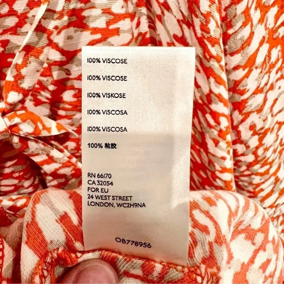 Free People Women's French Quarter Wrap Mini Dress Orange Print Size S Casual - Picture 10 of 12